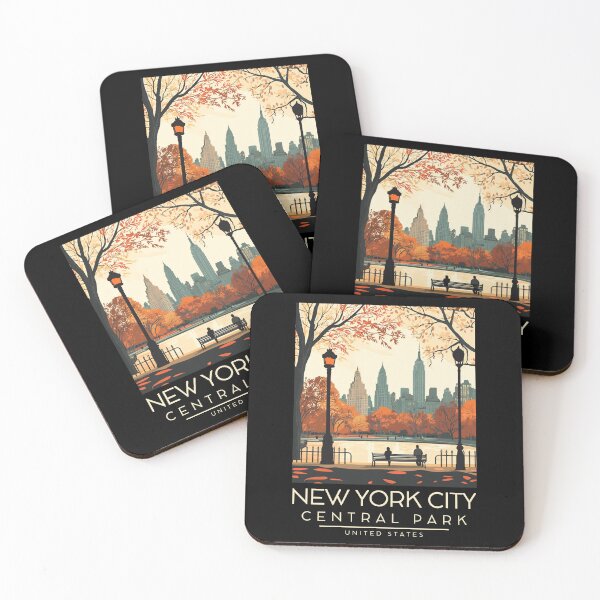 Item preview, A Vintage Travel Illustration of the Central Park in New York - US designed and sold by GoodOldVintage.