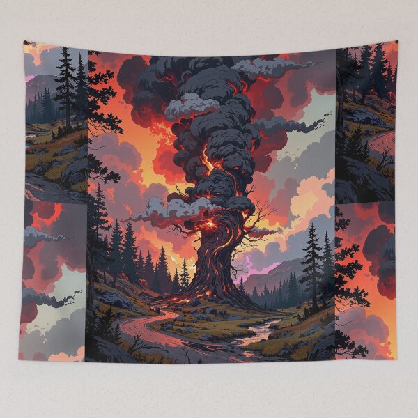 Item preview, Contrast of chaos and calm raging wildfire vs designed and sold by ShroomForge.