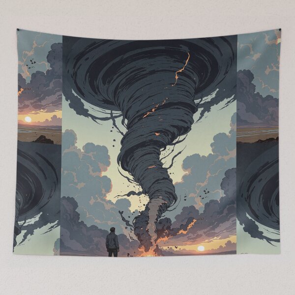 Item preview, Desert sunset tornado designed and sold by ShroomForge.