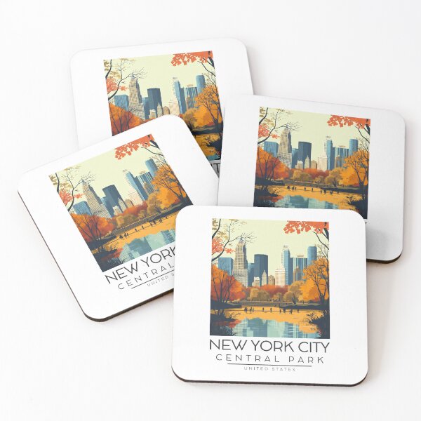Item preview, A Vintage Travel Illustration of the Central Park in New York - US designed and sold by GoodOldVintage.