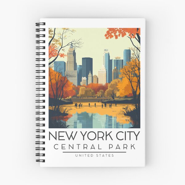 Item preview, A Vintage Travel Illustration of the Central Park in New York - US designed and sold by GoodOldVintage.