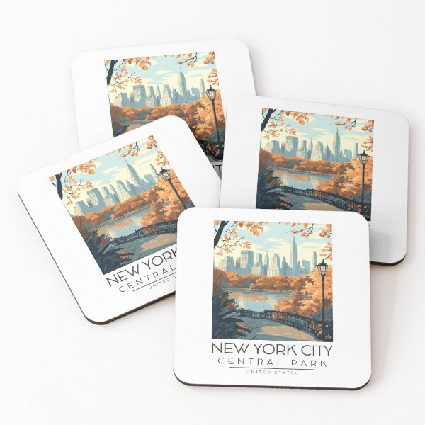 Item preview, A Vintage Travel Illustration of the Central Park in New York - US designed and sold by GoodOldVintage.