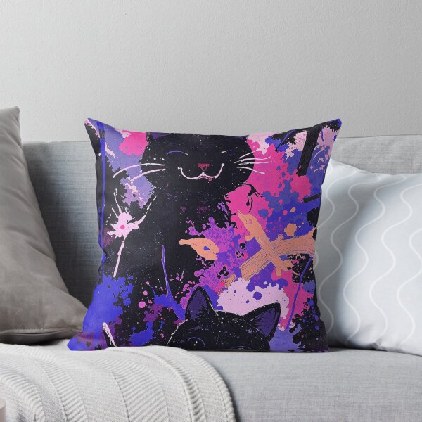 Item preview, Dual cat expressions abstract whimsy designed and sold by ShroomForge.