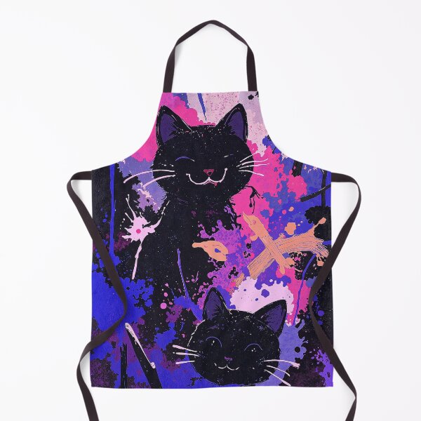 Item preview, Dual cat expressions abstract whimsy designed and sold by ShroomForge.