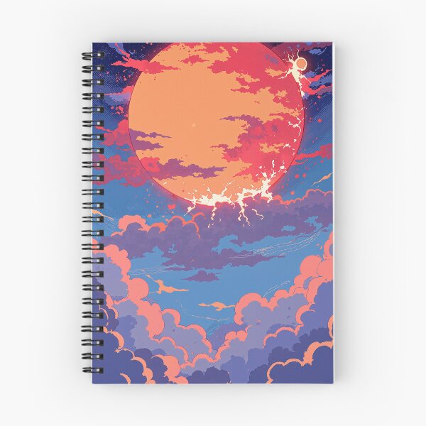 Item preview, Dual sunset over cloudy skies designed and sold by ShroomForge.