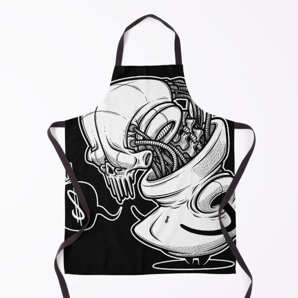 Item preview, Robot with hoses and cables on the head and speech bubble designed and sold by cre-ei8ht.