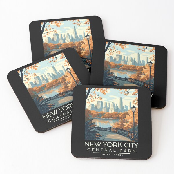 Item preview, A Vintage Travel Illustration of the Central Park in New York - US designed and sold by GoodOldVintage.