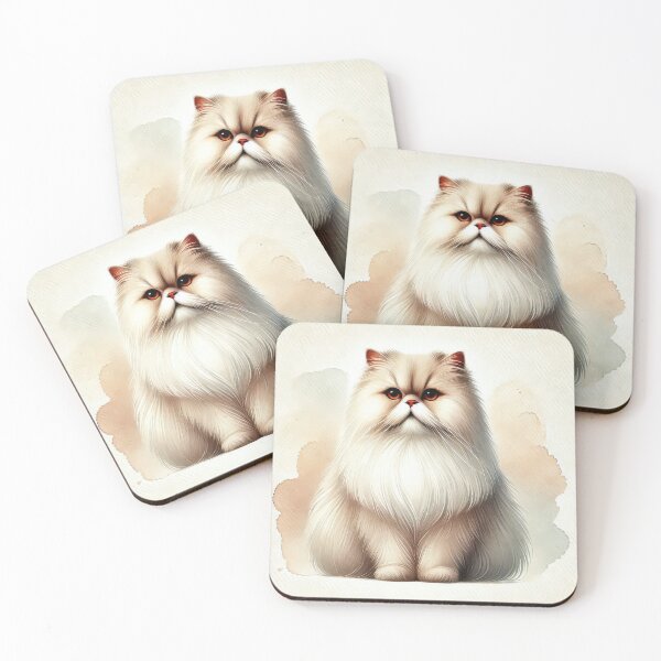 Item preview, Elegant dreamy Persian cat in watercolor painting designed and sold by ideandesign.