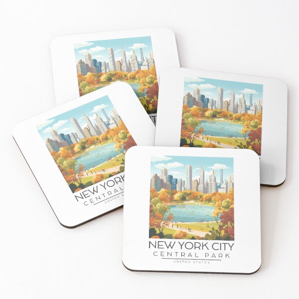 Item preview, A Vintage Travel Illustration of the Central Park in New York - US designed and sold by GoodOldVintage.