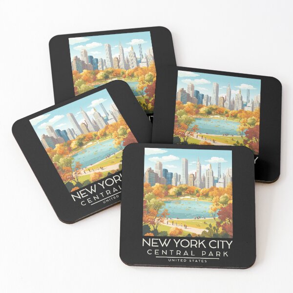 Item preview, A Vintage Travel Illustration of the Central Park in New York - US designed and sold by GoodOldVintage.