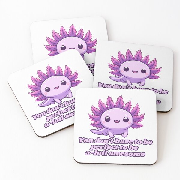 Item preview, Cute Axolotl Awesome Quote Purple designed and sold by MoonMonkeyNbear.