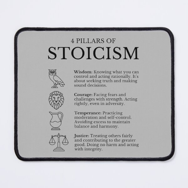 Item preview, 4 Pillars Of Stoicism Virtues Definition Minimalist  designed and sold by HowToCanadian.