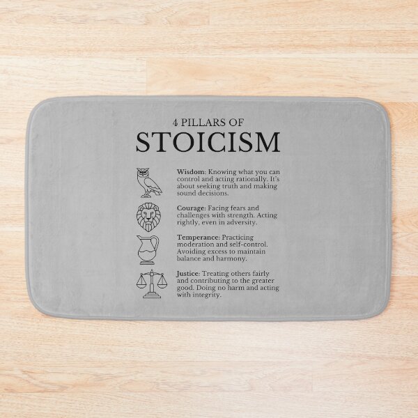 Item preview, 4 Pillars Of Stoicism Virtues Definition Minimalist  designed and sold by HowToCanadian.