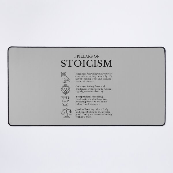 Item preview, 4 Pillars Of Stoicism Virtues Definition Minimalist  designed and sold by HowToCanadian.