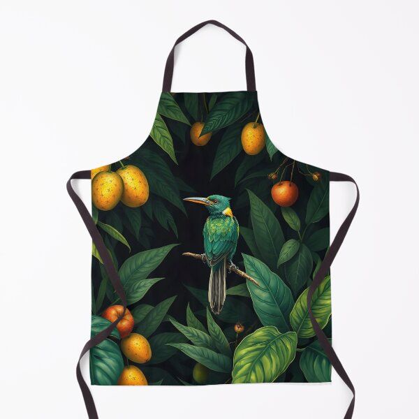 Item preview, Beautiful Tropical Bird eyeing fruit in the Jungle at Night designed and sold by Ray's Photos & Art.
