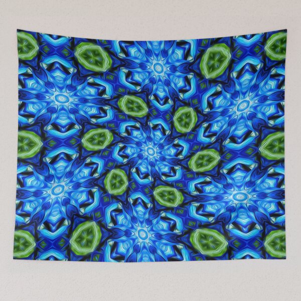 Item preview, Abstract Blue Floral Pattern designed and sold by Patternflower.