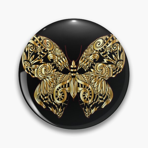 Aperçu de l'œuvre Motif papillon élégant en or et noir créée et vendue par Arte82.