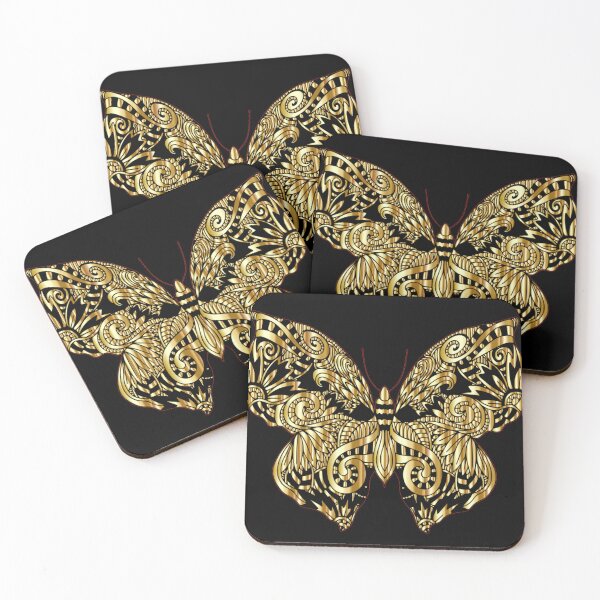 Item preview, Elegante diseño de mariposa en dorado y negro designed and sold by Arte82.