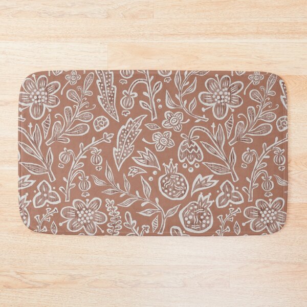 Item preview, Folk vintage Bohemian floral pattern with flowers and berries. Mocha Mousse. designed and sold by SIR13.