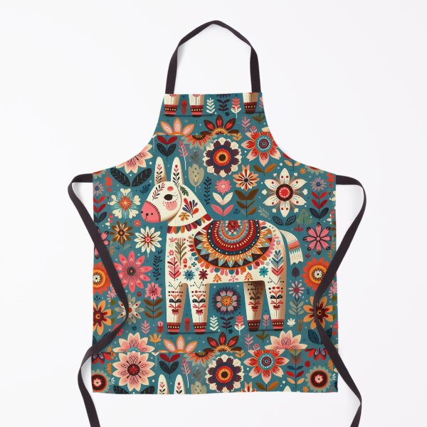 Item preview, Scandinavian Folk Art Pretty Donkey by heidiannemorris designed and sold by FOLK ART FUSION by heidiannemorris.