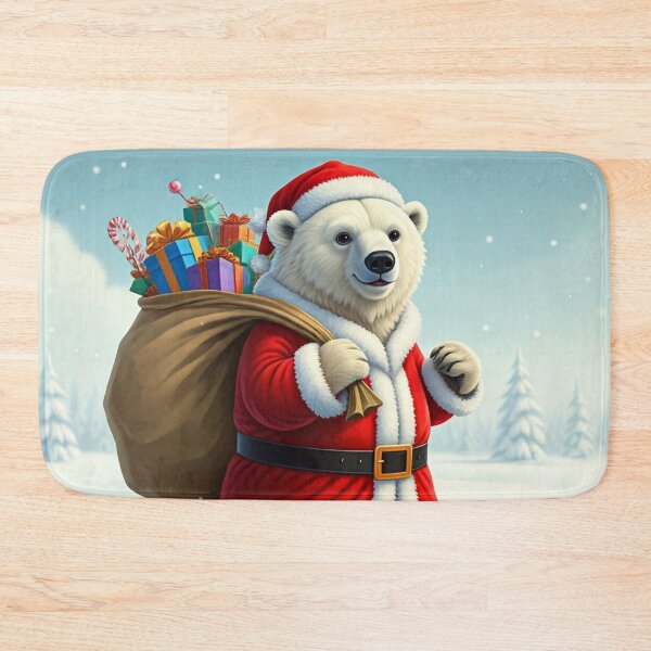 Item preview, Cute Polar Bear Santa Claus Christmas designed and sold by My-Honey-Money.