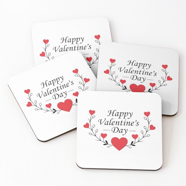Item preview, Happy Valentine's Day with Hearts designed and sold by Black-WhiteFUN.