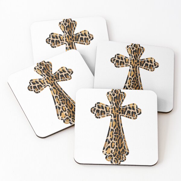 Item preview, leopard skin cross designed and sold by jkrphoto.