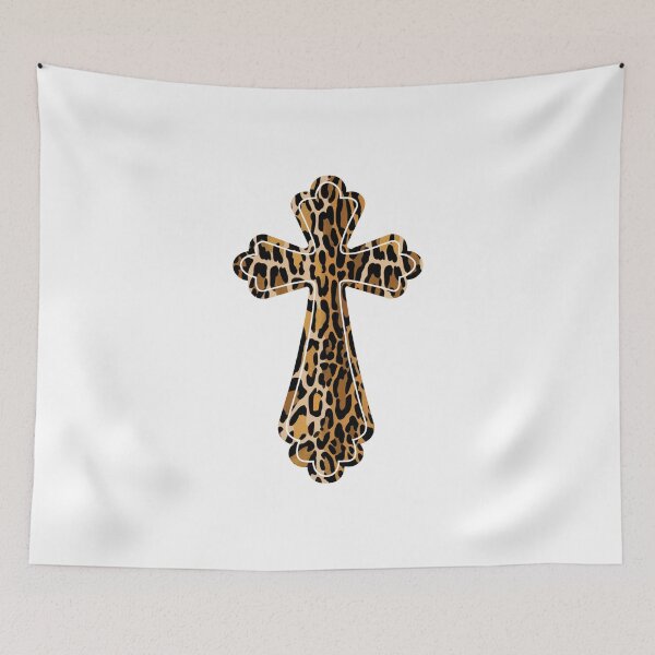 Item preview, leopard skin cross designed and sold by jkrphoto.
