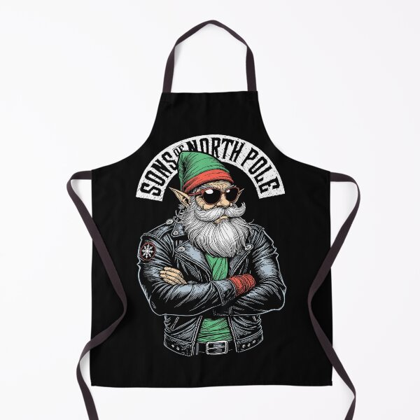 Aperçu de l'œuvre Drôle de gang de motards elfes de Noël Sons Of North Pole créée et vendue par GrandeDuc.