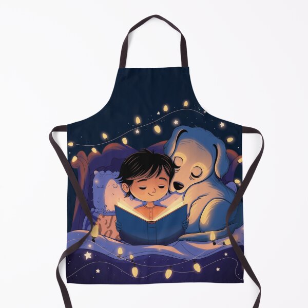 Item preview, Cozy Bedtime Story with Loyal Dog and Twinkling Lights designed and sold by pnidesign.