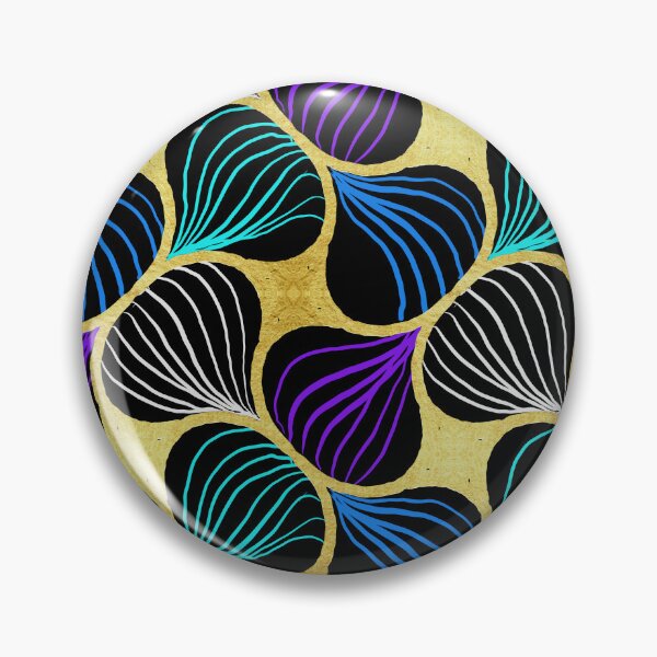 Item preview, Hand drawn repating pattern. Geometric gold effect , cyan, blue, purple, white, black.Pattern No 59. Hand drawn rep designed and sold by Shoot-The-Moon.