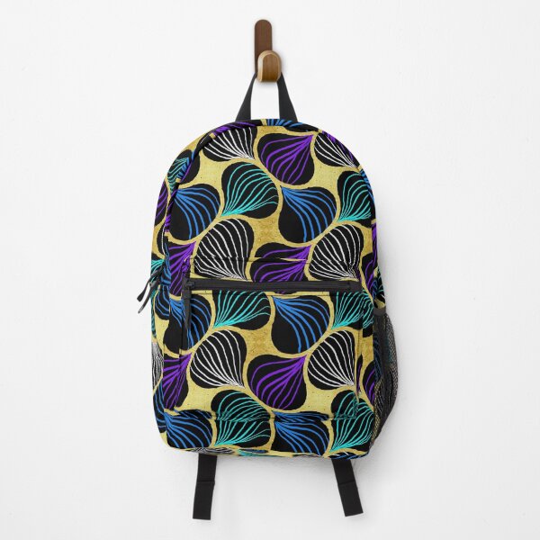 Item preview, Hand drawn repating pattern. Geometric gold effect , cyan, blue, purple, white, black.Pattern No 59. Hand drawn rep designed and sold by Shoot-The-Moon.