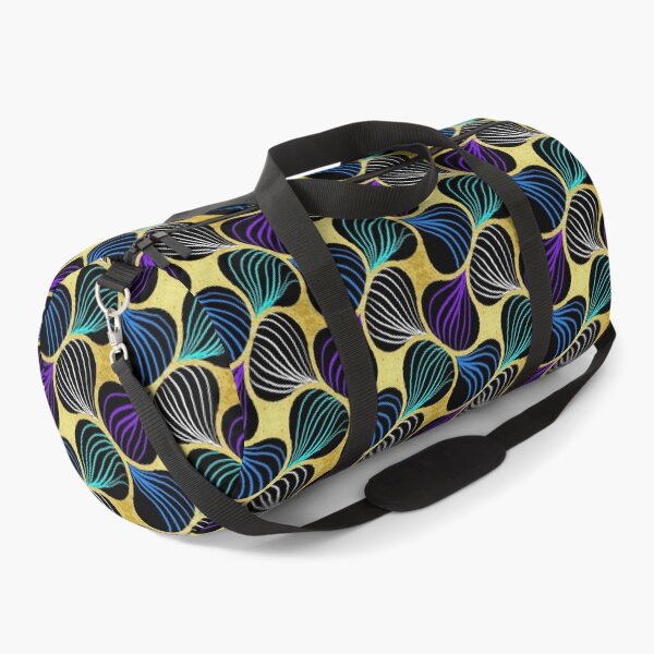 Item preview, Hand drawn repating pattern. Geometric gold effect , cyan, blue, purple, white, black.Pattern No 59. Hand drawn rep designed and sold by Shoot-The-Moon.