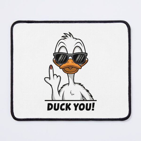 Item preview, Funny Duck Cartoon Middle Finger Meme - Duck You! designed and sold by Anniebuh.
