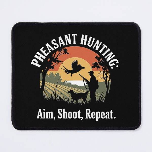 Item preview, Pheasant Hunting Silhouette with Hunter, Dog, and Family at Sunset – Funny Hunting Lovers Design designed and sold by love3617.