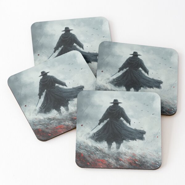 Item preview, Dark illustration of a samurai with a hat designed and sold by Sergii Davydenko.