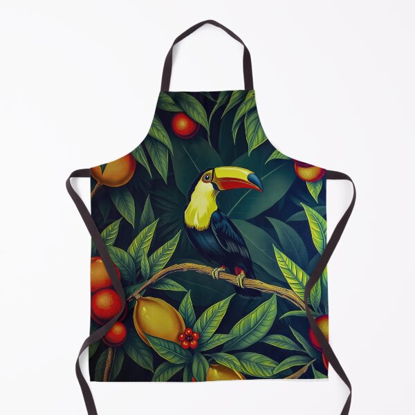 Item preview, Beautiful Tropical Bird eyeing fruit in the Jungle at Night designed and sold by Ray's Photos & Art.