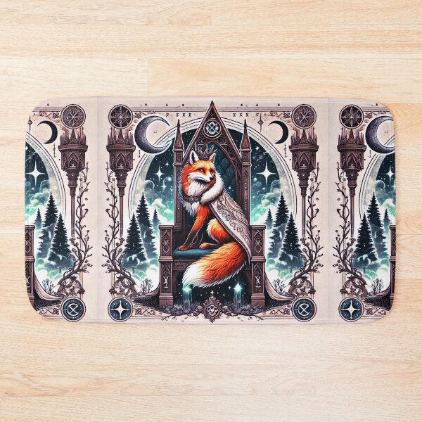 Item preview, Celestial Castlecore Fox Throne – Mystical Woodland Design designed and sold by CritterManiaUK.