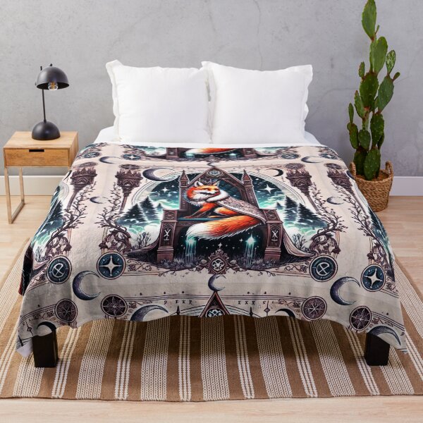 Item preview, Celestial Castlecore Fox Throne – Mystical Woodland Design designed and sold by CritterManiaUK.
