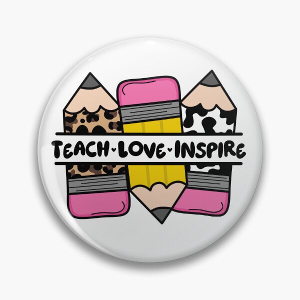 Artikelvorschau,  Leopard Print, Cowhide, and Classic Pencil with "Teach Love Inspire" Wording entworfen und verkauft von MrsCreative1.