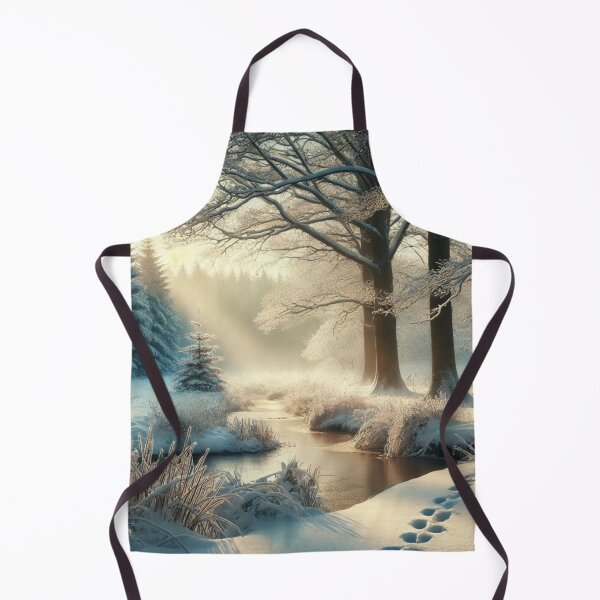 Item preview, peaceful pond in winter woods designed and sold by ValerieStOnge.
