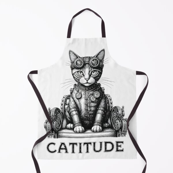 Item preview, Classic Steampunk Cat on a chair designed and sold by ZenSteampunk.