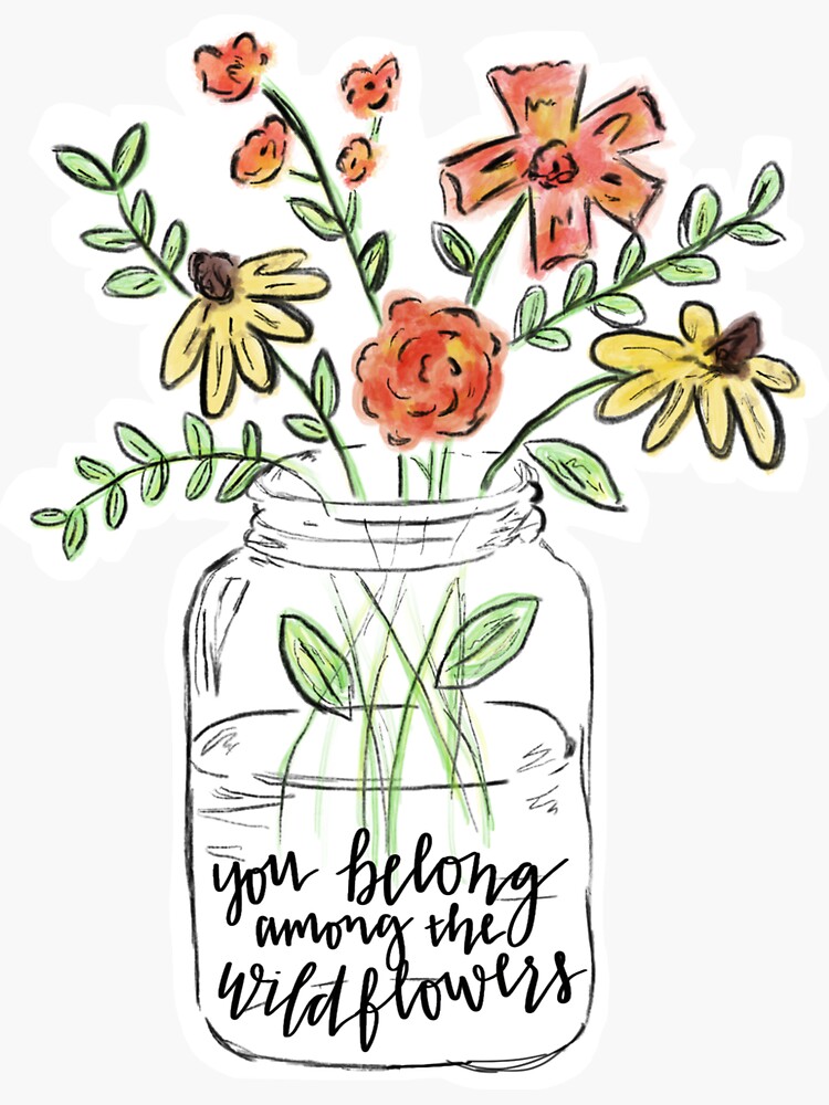 Stickers Northwest Be Kind Wildflower Jar Sticker