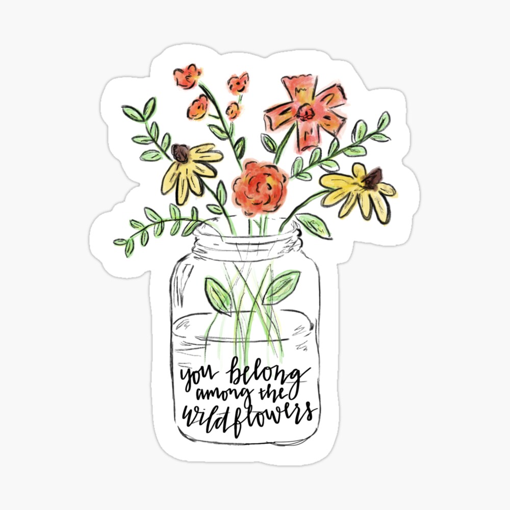 Stickers Northwest Be Kind Wildflower Jar Sticker