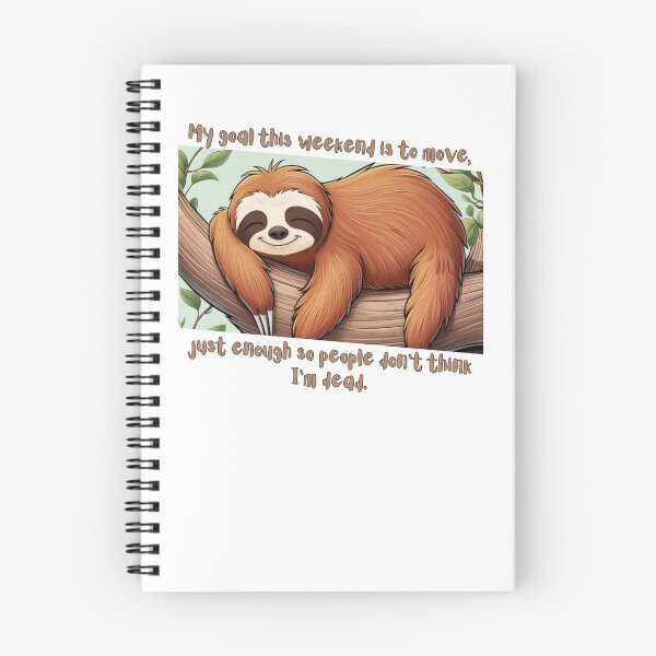 Item preview, Funny demotivational sloth sleeping on a branch with weekend vibes designed and sold by Lost-Mountain.