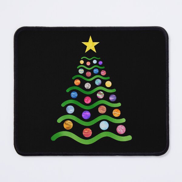 Item preview, Colorful Christmas Tree With Planet Baubles  designed and sold by humnoo.