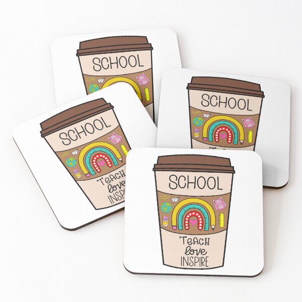 Item preview, Teacher Takeaway Coffee Cup with Rainbow Design designed and sold by MrsCreative1.