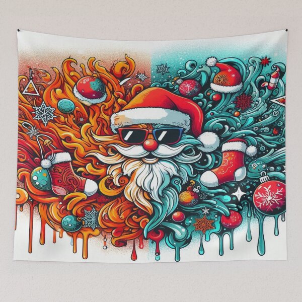 Item preview, Color Splash Tech Animals in a Festive Tapestry – Perfect Holiday Gift designed and sold by Imaginarium of Chaos falcon88 .