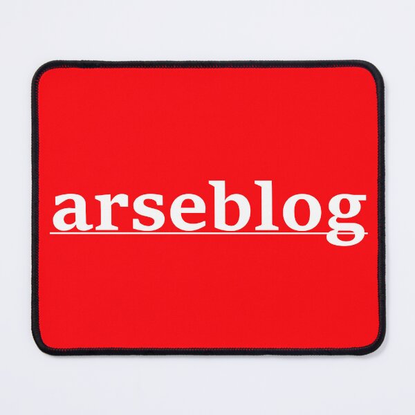 Item preview, Arseblog Red and White Bold Sports Art Print designed and sold by Earth Nature Creations.