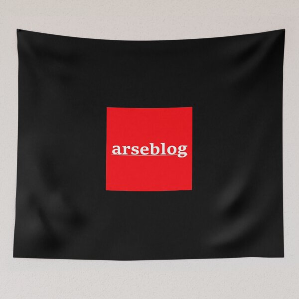 Item preview, Arseblog Red and White Bold Sports Art Print designed and sold by Earth Nature Creations.